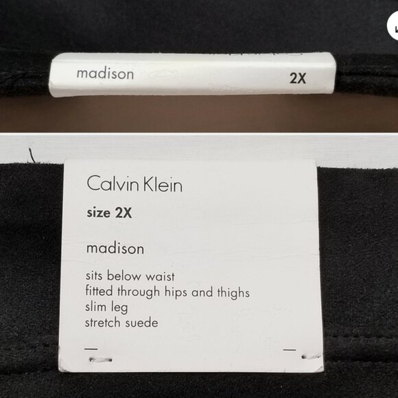 CALVIN KLEIN Madison Faux Suede Leggings 6705E1M - Picture 7 of 11